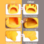 Honey Pot Cat Cave Bed, Soft and Thick Rebound Sponge Pet Nest with Removable & Washable Cushion, Cute Cartoon Design for Small Cats and Breeds